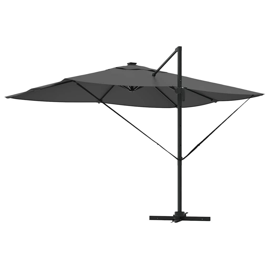 Ampelschirm Roma Anthrazit und Schwarz 352 x 251 x 265 cm