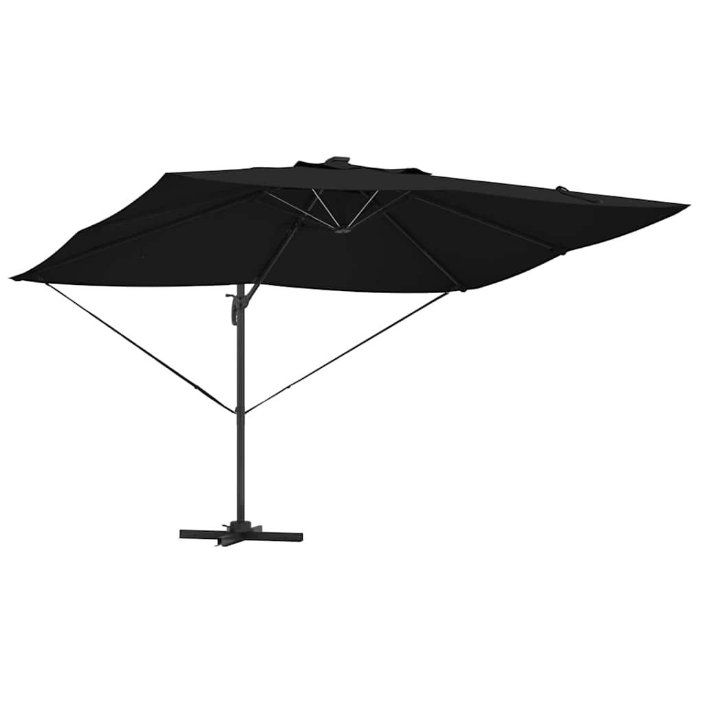Ampelschirm Roma Schwarz und Schwarz 352 x 251 x 265 cm