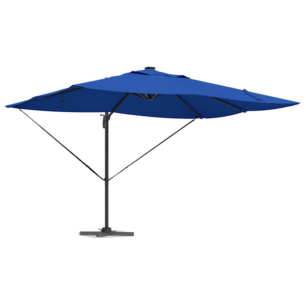 Ampelschirm Roma Blau und Schwarz 352 x 251 x 265 cm