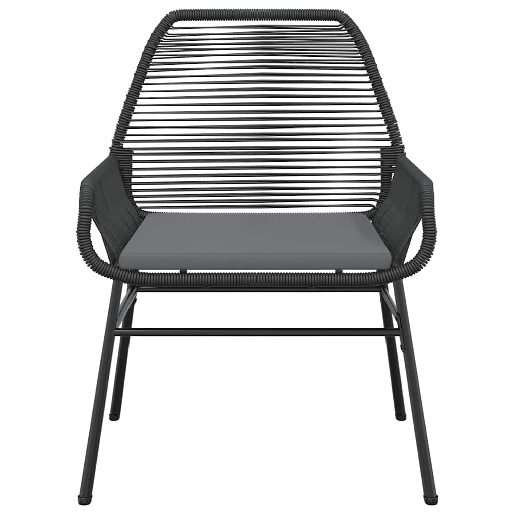 9-tlg. Garten-Essgruppe mit Kissen Schwarz Poly Rattan Glas