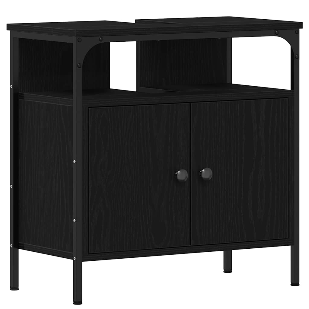 Badezimmermöbel Set 3 pcs Schwarze Eiche 33 x 33 x 185.5 cm