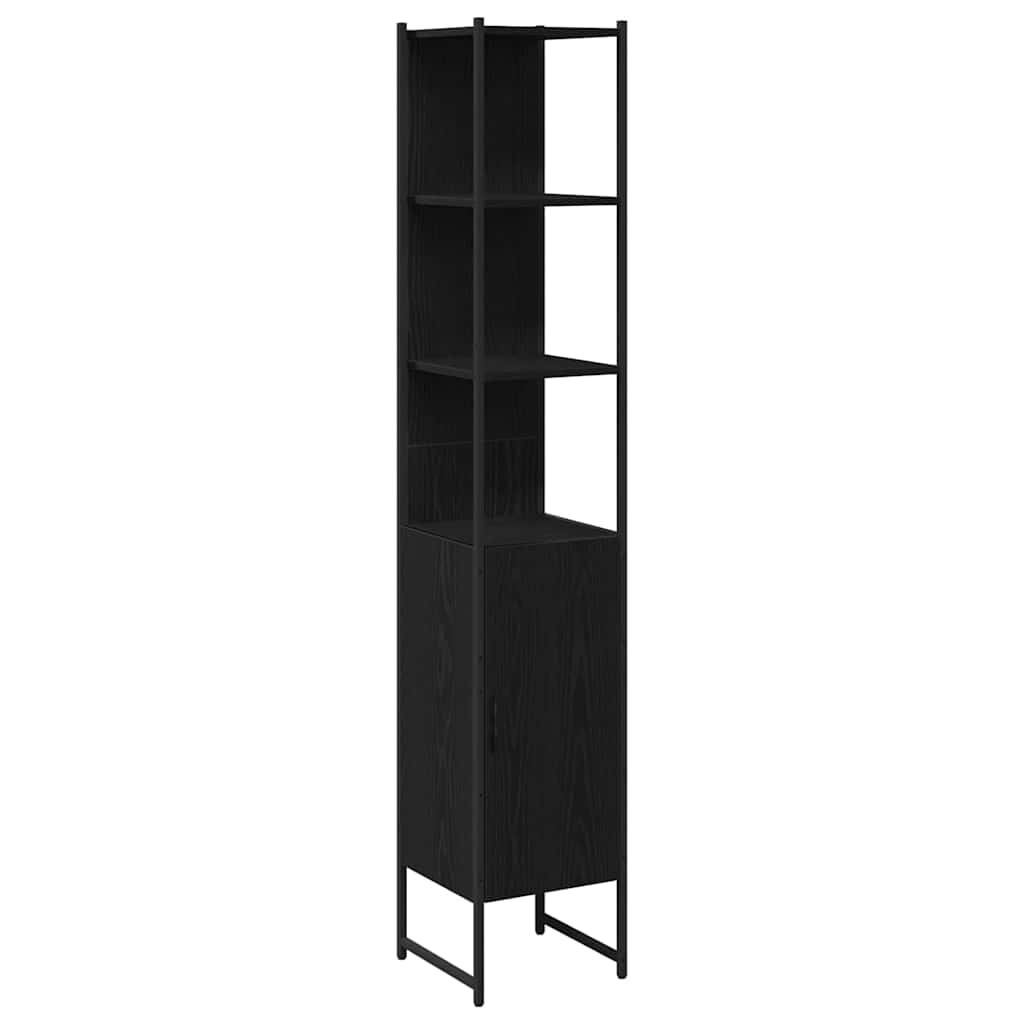 Badezimmermöbel Set 3 pcs Schwarze Eiche 33 x 33 x 185.5 cm