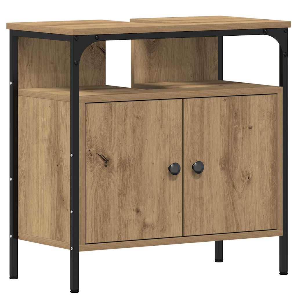 Badezimmermöbel Set 4 pcs Eiche handwerklich 33 x 33 x 185.5 cm