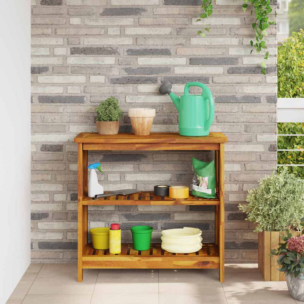 Garten-Schrank mit Regal mit Speicher Braun 75 x 35 x 70cm