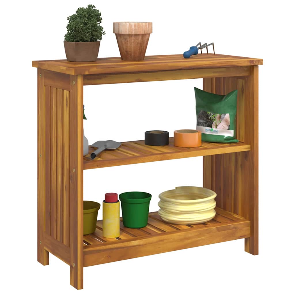 Garten-Schrank mit Regal mit Speicher Braun 75 x 35 x 70cm