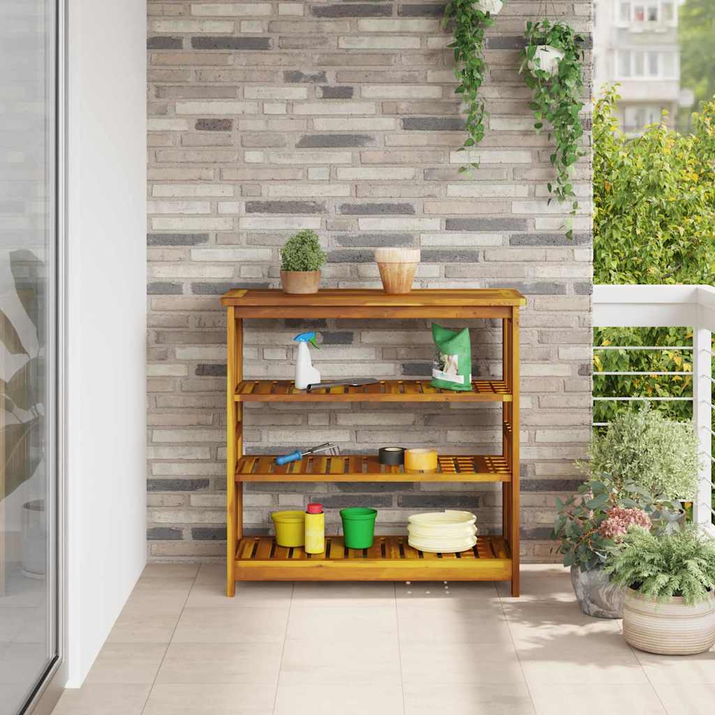 Garten-Schrank mit Regal mit Speicher Braun 90 x 40 x 90cm