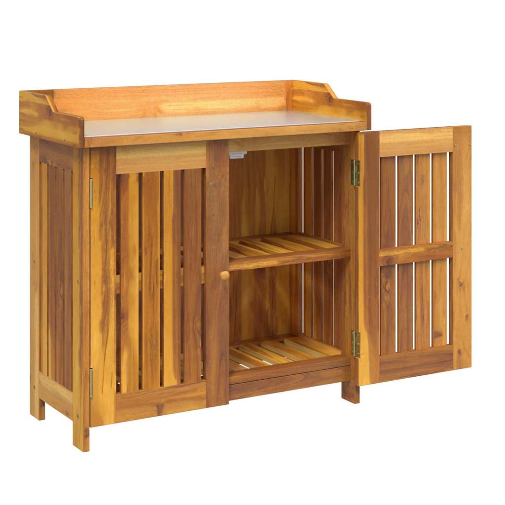 Garten-Schrank mit Speicher mit Tür Braun 78 x 36.5 x 78cm