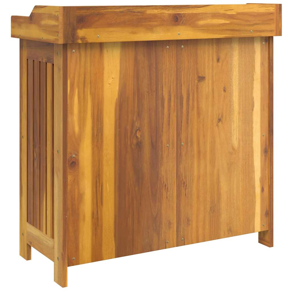 Garten-Schrank mit Speicher mit Tür Braun 78 x 36.5 x 78cm