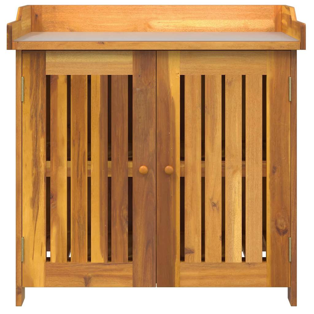 Garten-Schrank mit Speicher mit Tür Braun 78 x 36.5 x 78cm