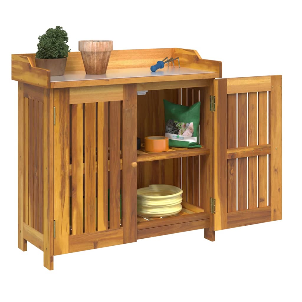 Garten-Schrank mit Speicher mit Tür Braun 78 x 36.5 x 78cm
