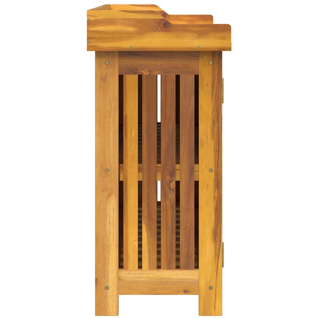 Garten-Schrank mit Speicher mit Tür Braun 78 x 36.5 x 78cm