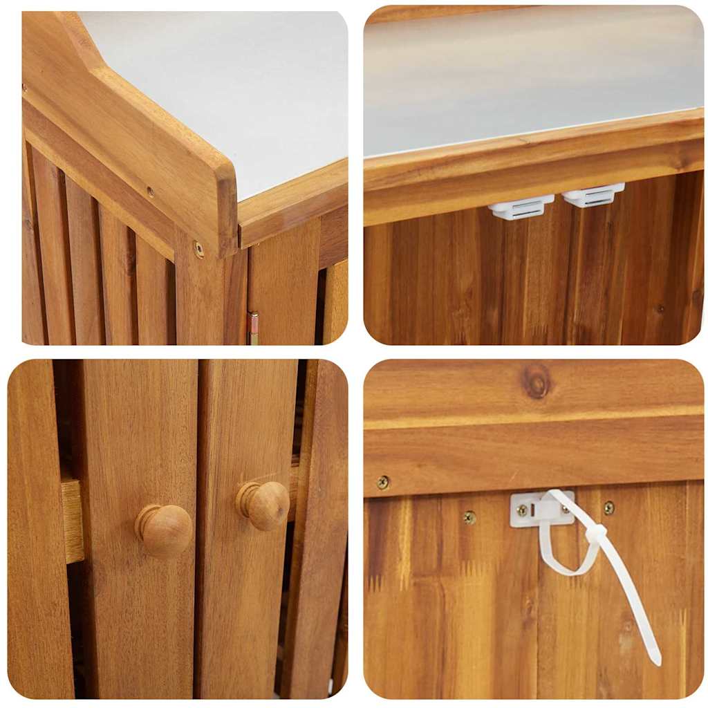 Garten-Schrank mit Speicher mit Tür Braun 93 x 41.5 x 98cm