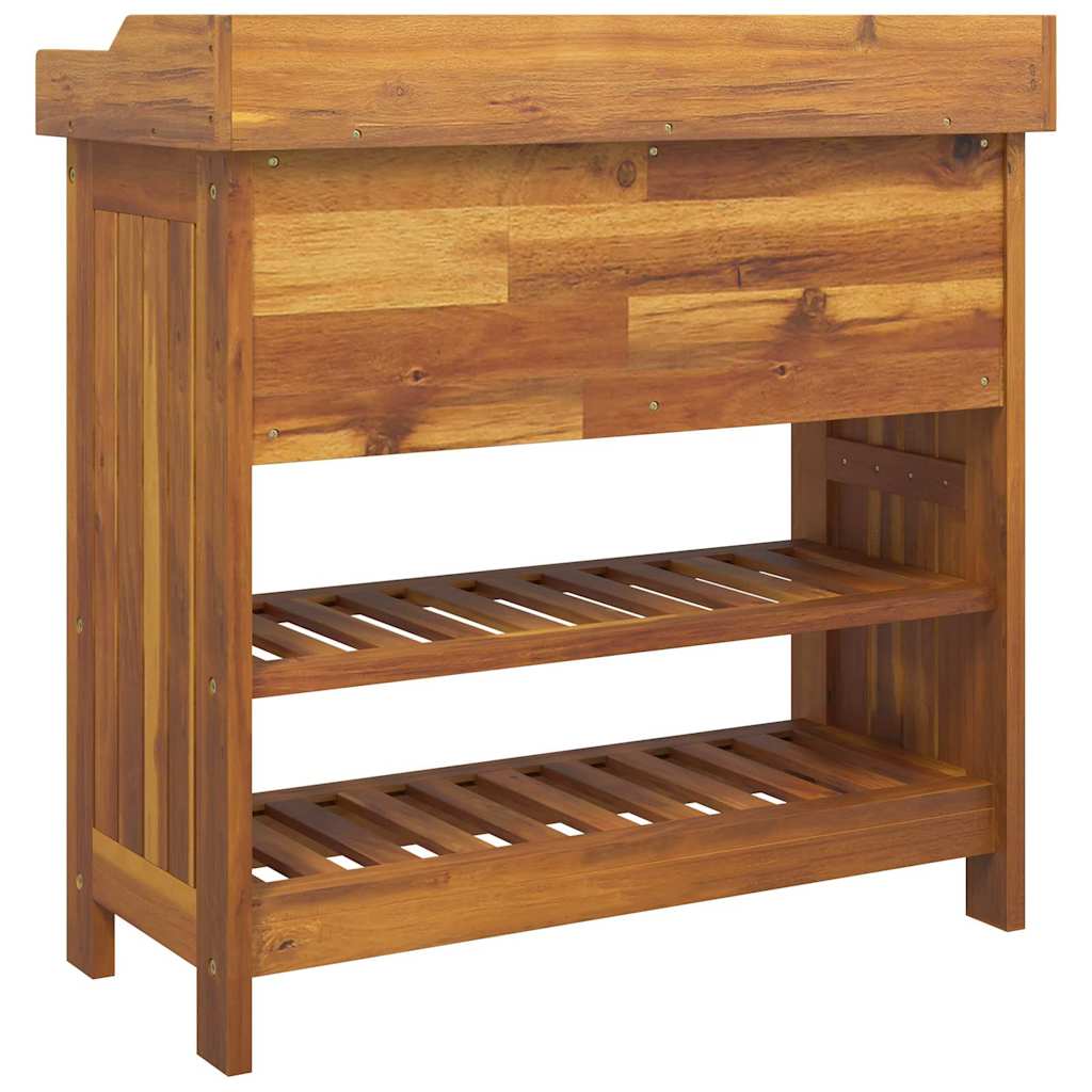 Garten-Schrank mit Schubladen mit Regal Braun 78 x 36.5 x 78cm
