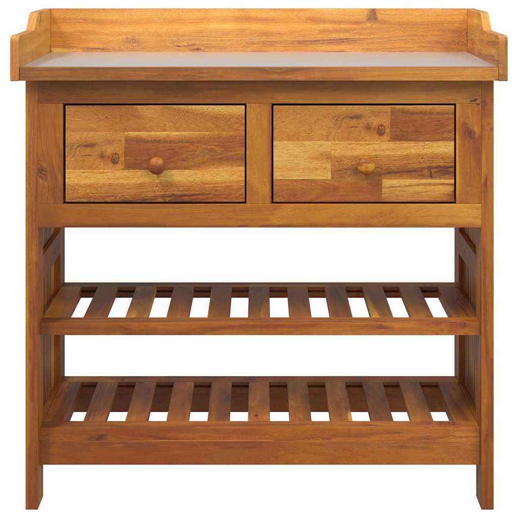 Garten-Schrank mit Schubladen mit Regal Braun 78 x 36.5 x 78cm