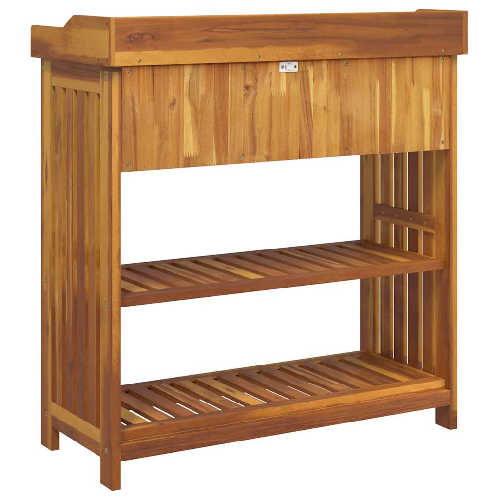 Garten-Schrank mit Schubladen mit Regal Braun 93 x 41.5 x 98cm
