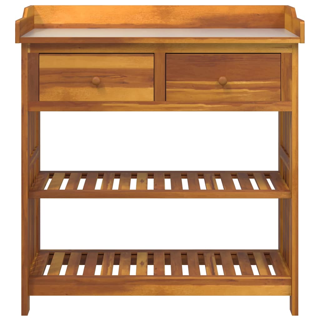 Garten-Schrank mit Schubladen mit Regal Braun 93 x 41.5 x 98cm