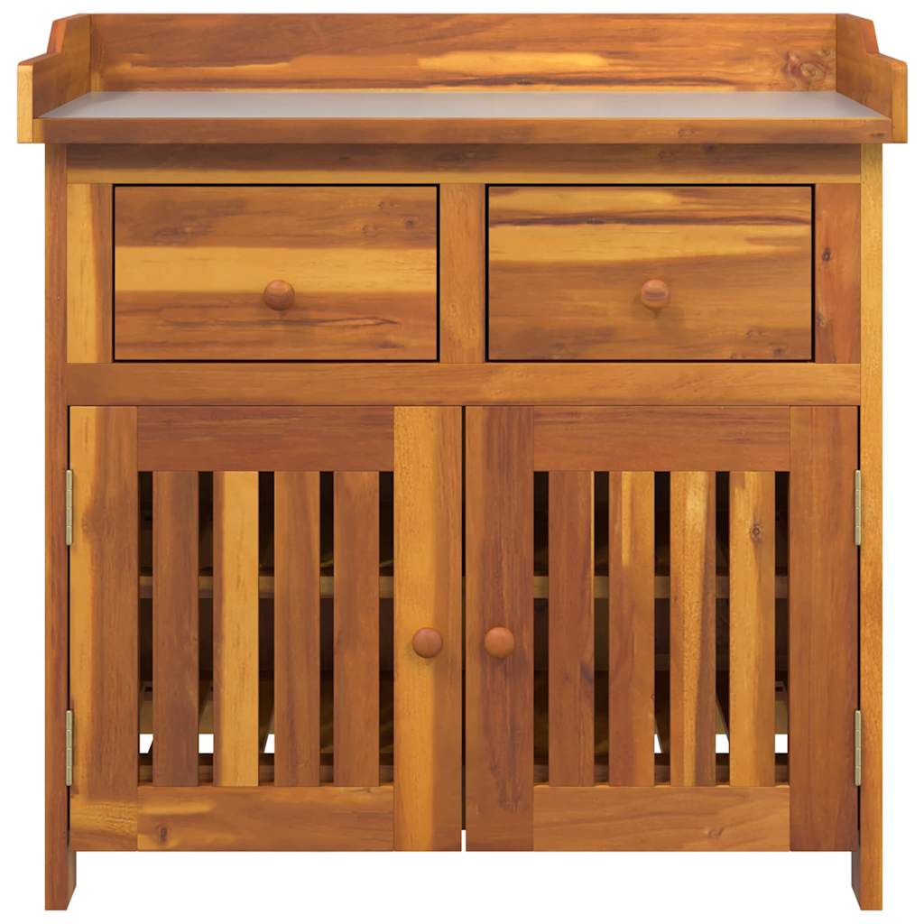 Garten-Schrank mit Schubladen mit Tür Braun 78 x 36.5 x 78cm