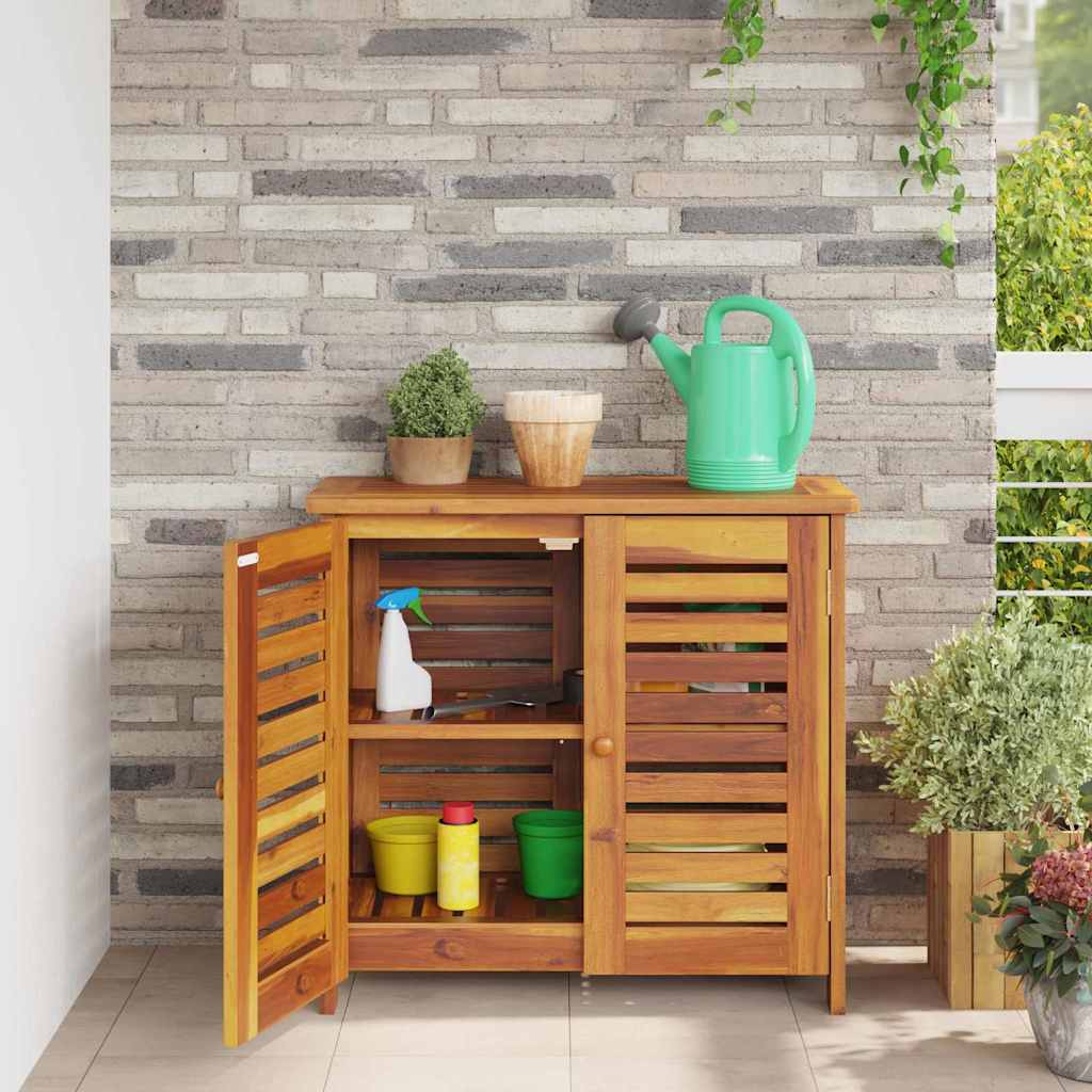Garten-Schrank mit Speicher mit Tür Braun 75 x 35 x 70cm