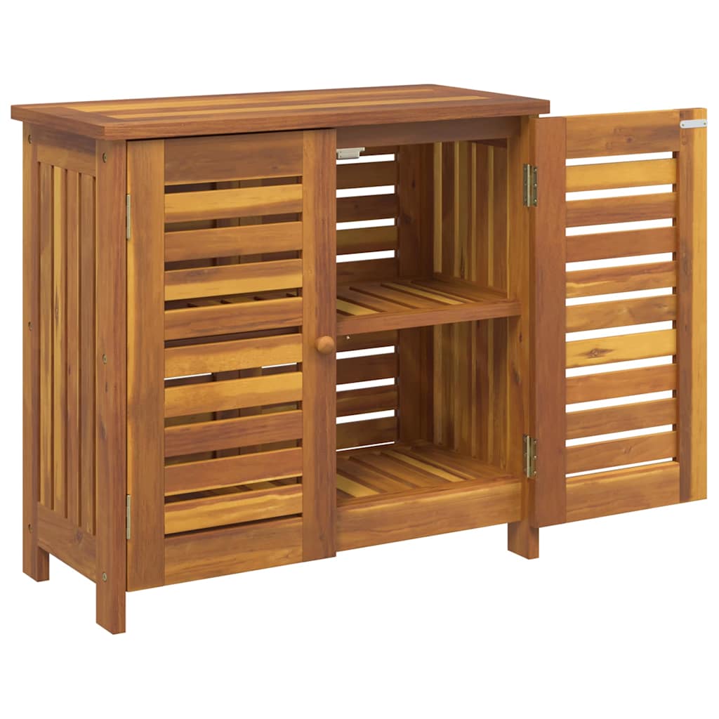 Garten-Schrank mit Speicher mit Tür Braun 75 x 35 x 70cm