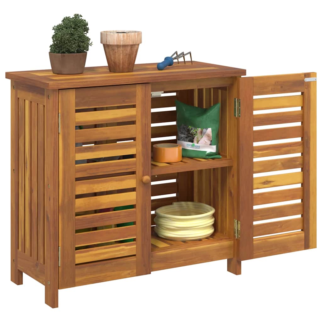 Garten-Schrank mit Speicher mit Tür Braun 75 x 35 x 70cm