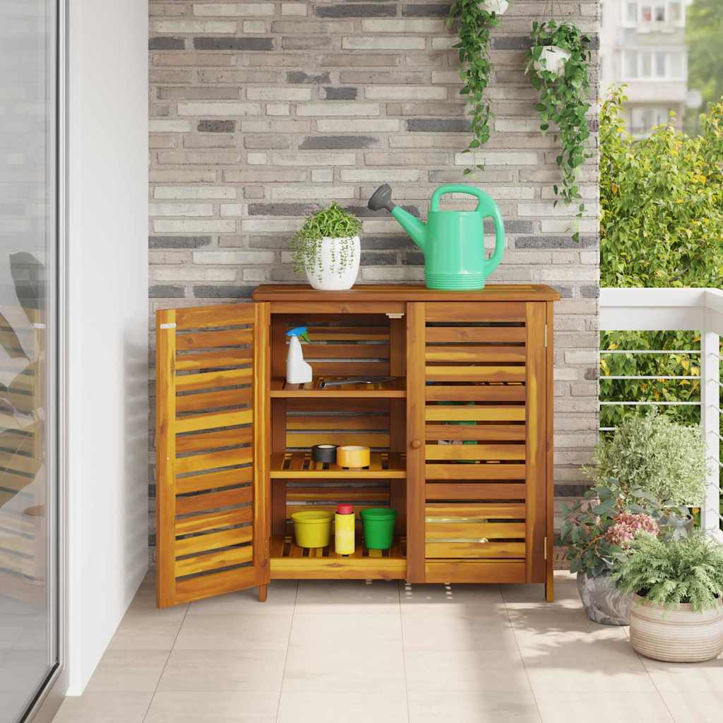 Garten-Schrank mit Speicher mit Tür Braun 90 x 40 x 90cm