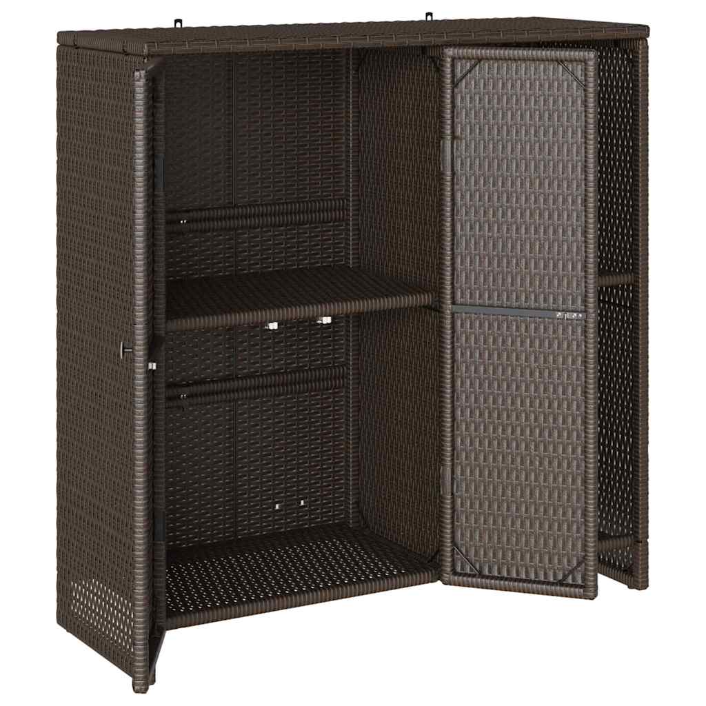 Badschrank mit Speicher mit Tür Braun 100 x 36 x 102 cm Rattan