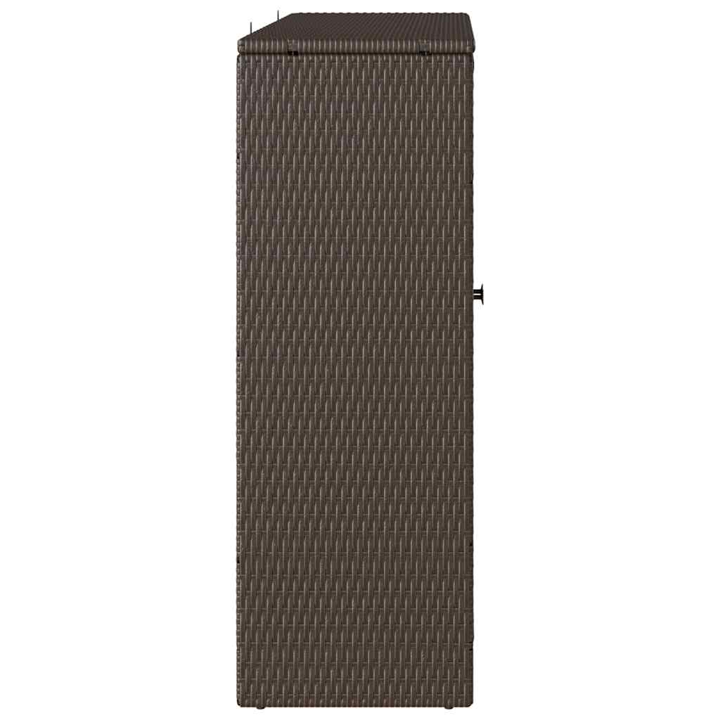 Badschrank mit Speicher mit Tür Braun 100 x 36 x 102 cm Rattan