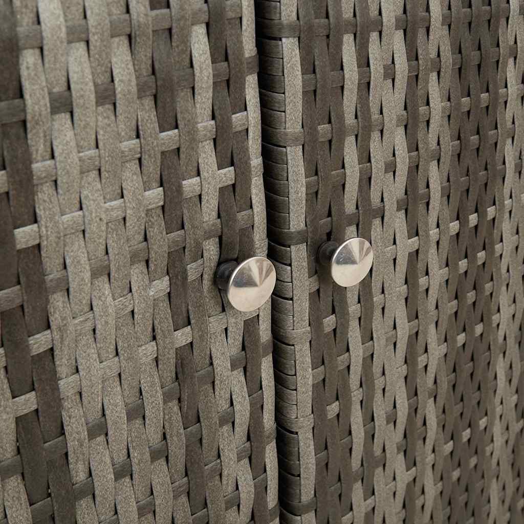 Badschrank mit Speicher mit Tür Grau 100 x 36 x 102 cm Rattan