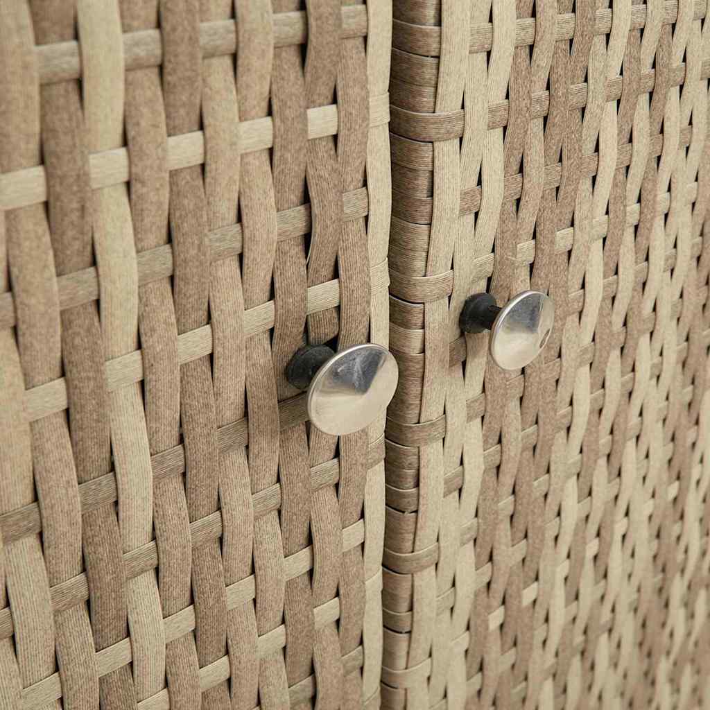 Badschrank mit Speicher mit Tür Beige 100 x 36 x 102 cm Rattan