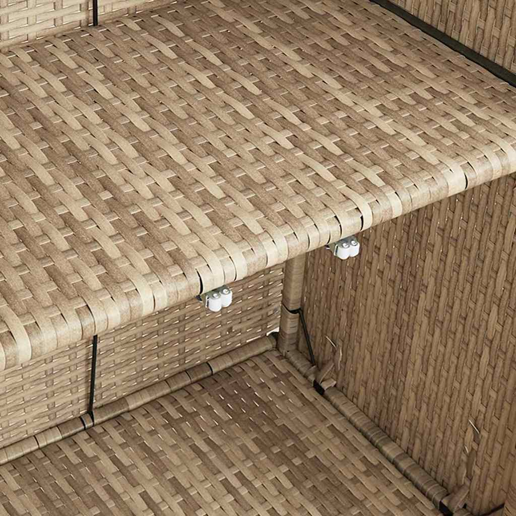 Badschrank mit Speicher mit Tür Beige 100 x 36 x 102 cm Rattan