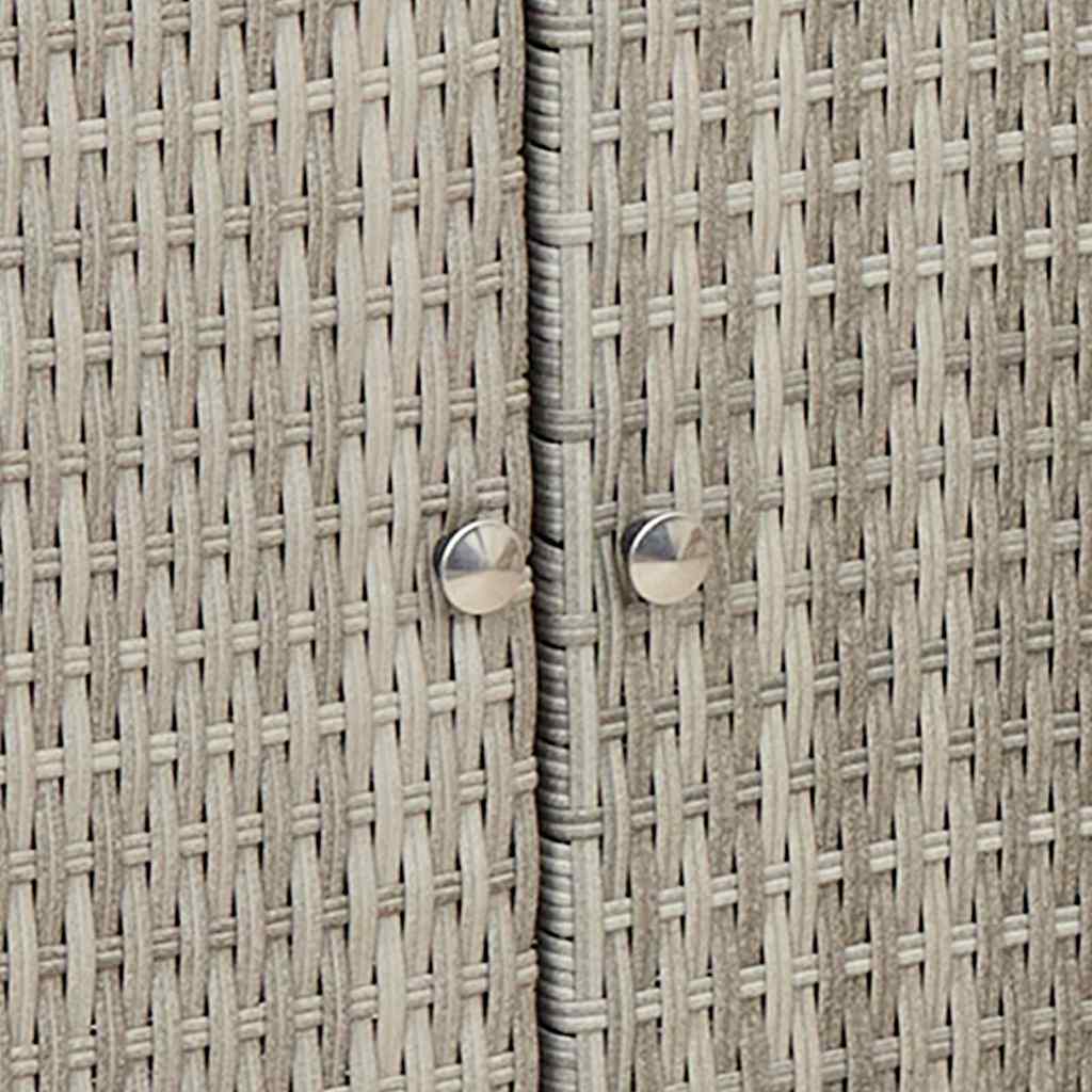 Badschrank mit Speicher Hellgrau 100 x 36 x 102 cm Rattan