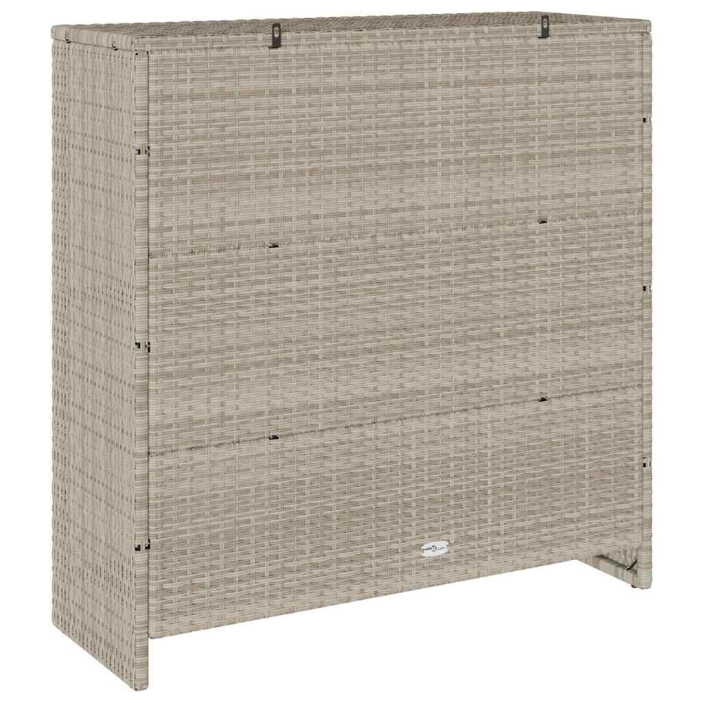 Badschrank mit Speicher Hellgrau 100 x 36 x 102 cm Rattan