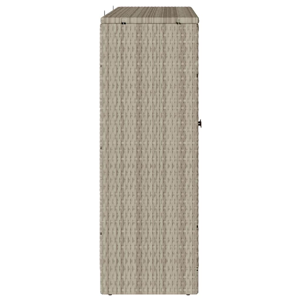 Badschrank mit Speicher Hellgrau 100 x 36 x 102 cm Rattan