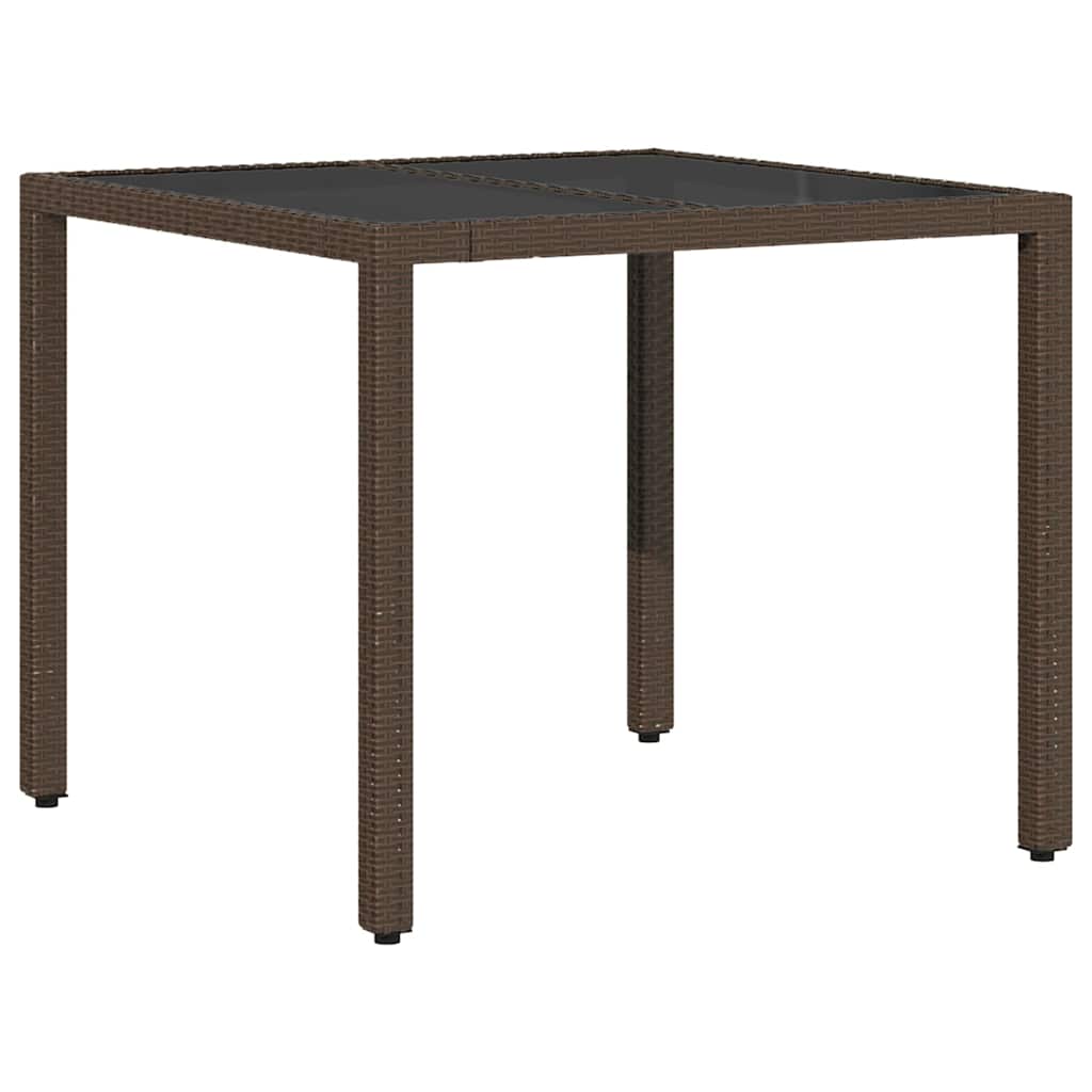 Garten Essgruppe 5 pcs Braun Poly Rattan