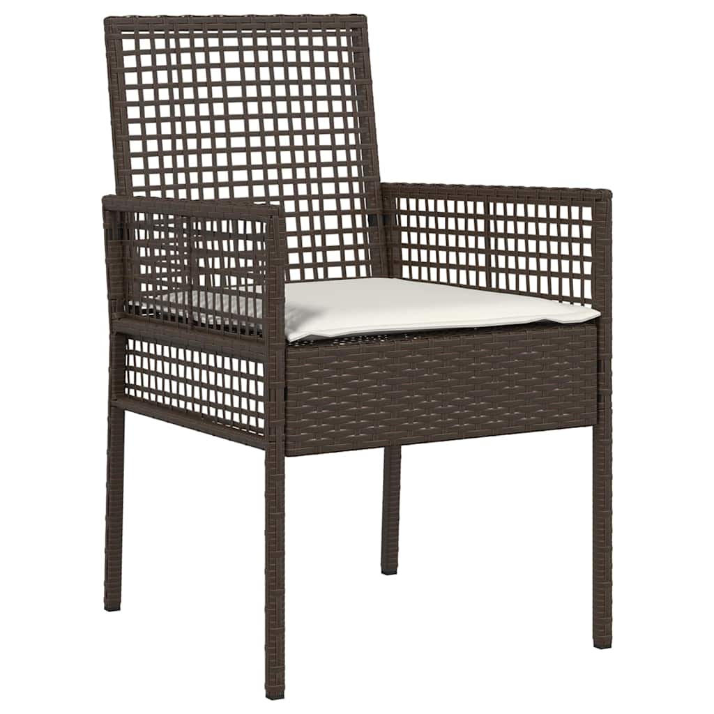 Garten Essgruppe 5 pcs Braun Poly Rattan