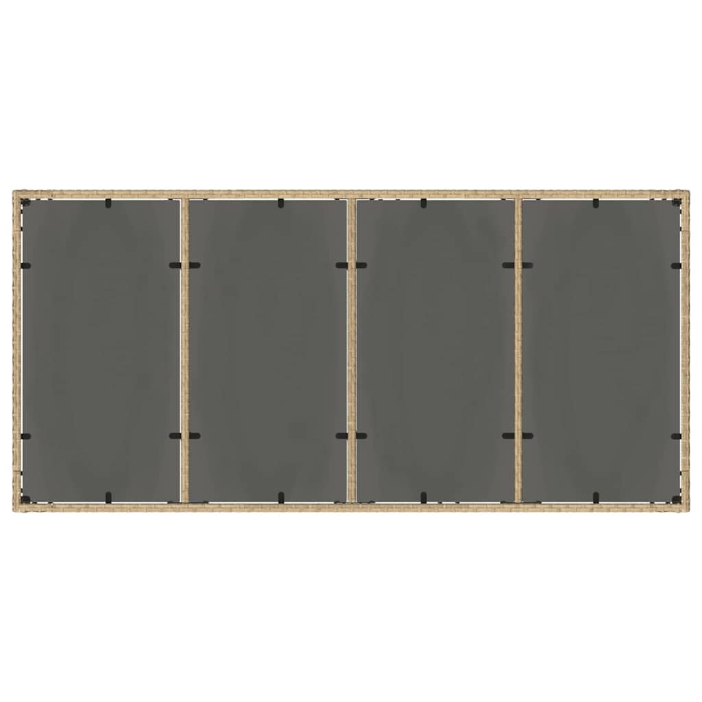 Garten Essgruppe 7 pcs Beige Poly Rattan