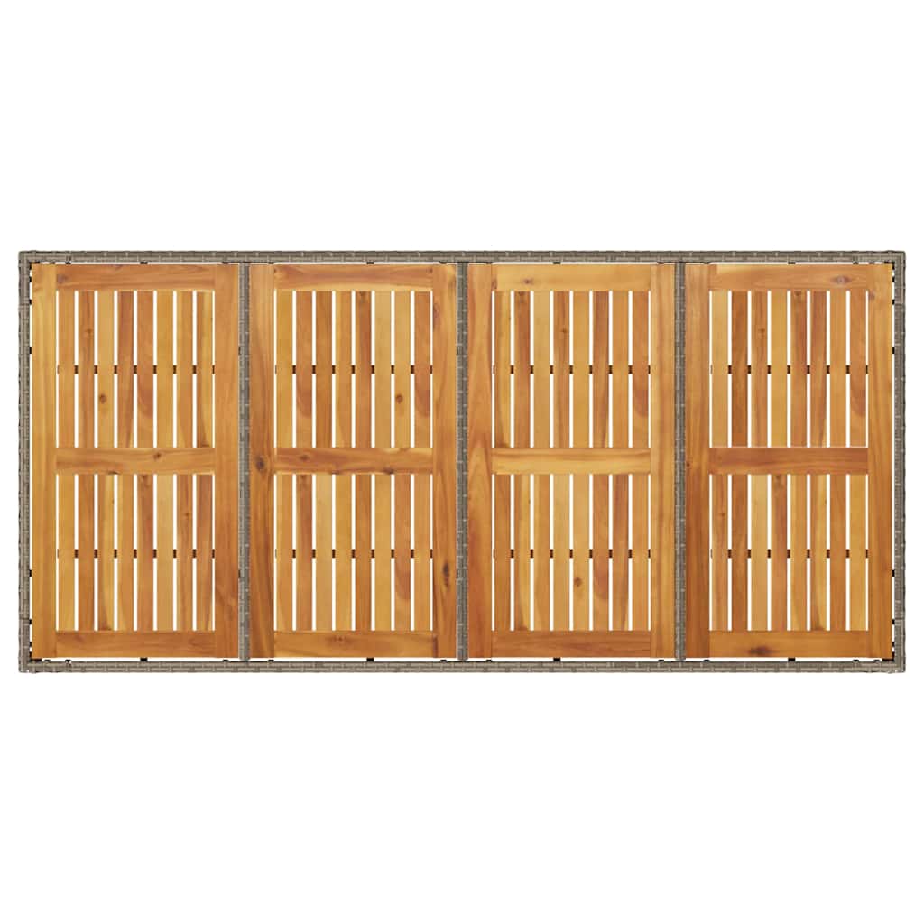 Garten Essgruppe 7 pcs Grau Poly Rattan