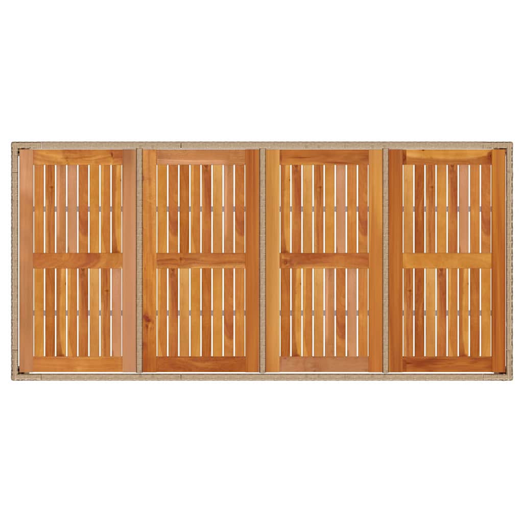 Garten Essgruppe 9 pcs Beige Poly Rattan