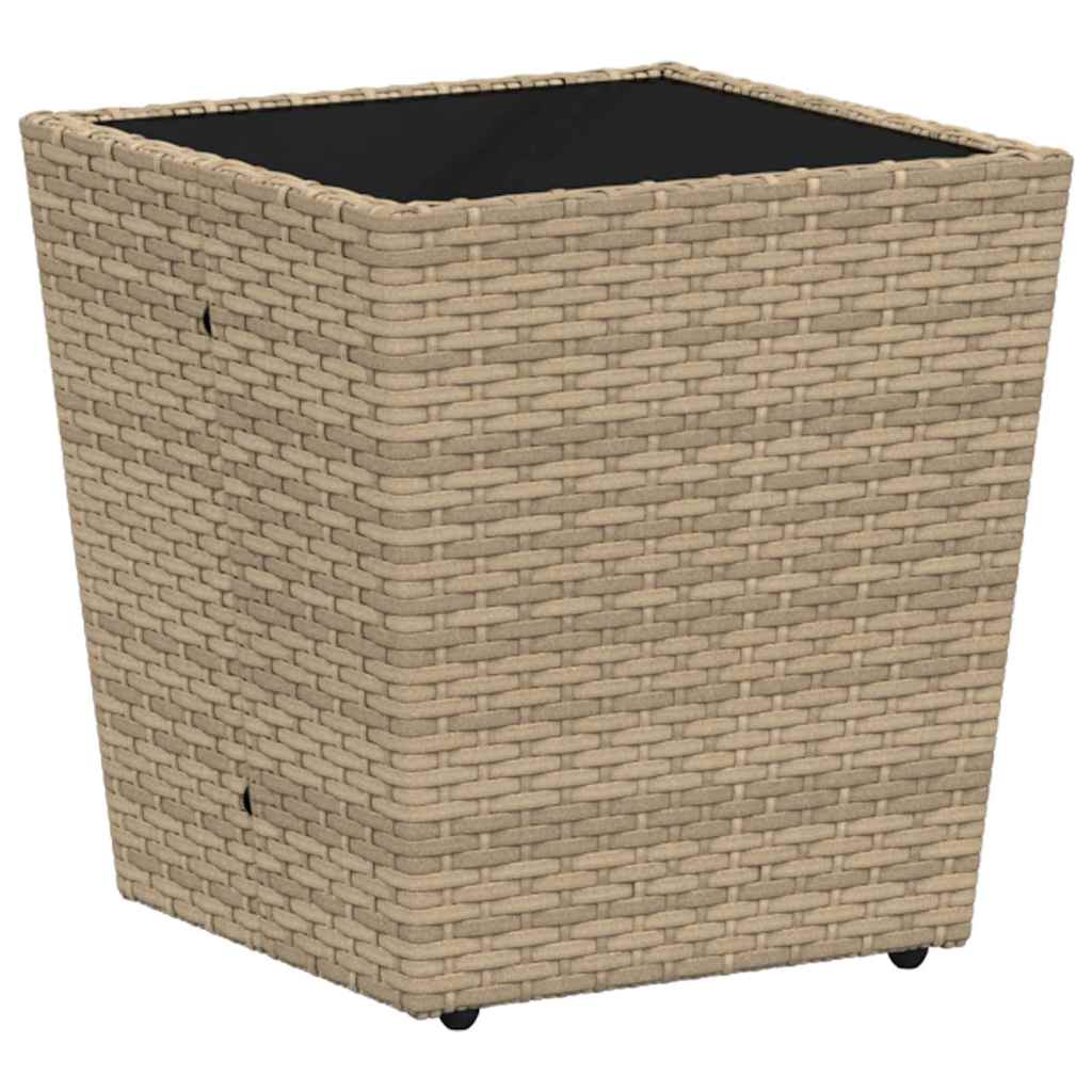 Garten Bistro Set 3 pcs Beige Poly Rattan