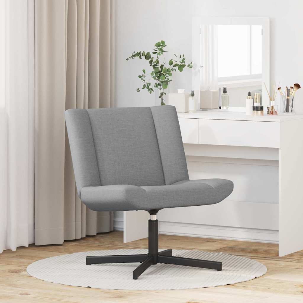 Drehstuhl Hellgrau 63 x 75 x 76 cm Stoff