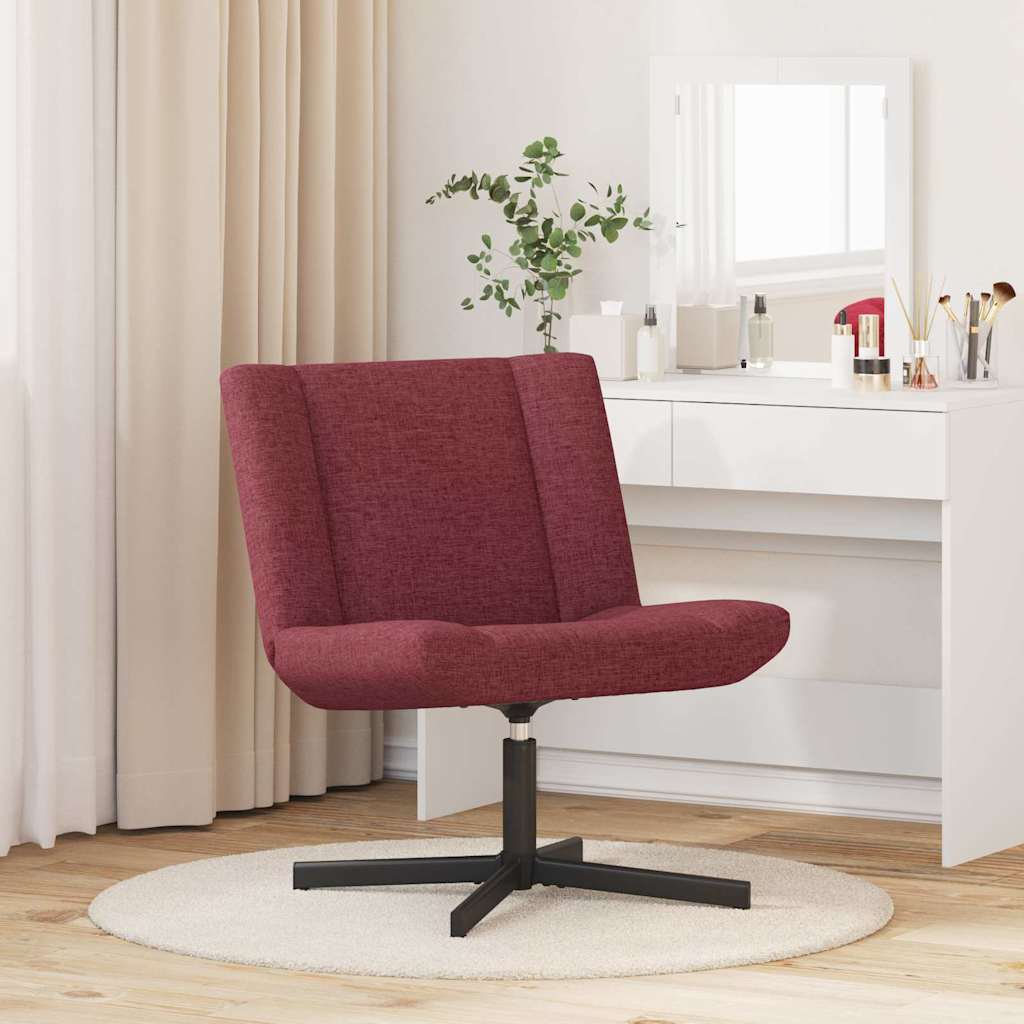 Drehstuhl Weinrot 63 x 75 x 76 cm Stoff