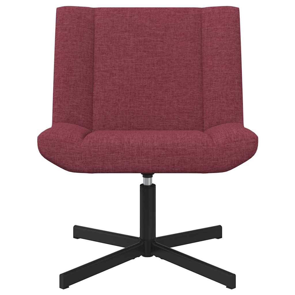 Drehstuhl Weinrot 63 x 75 x 76 cm Stoff