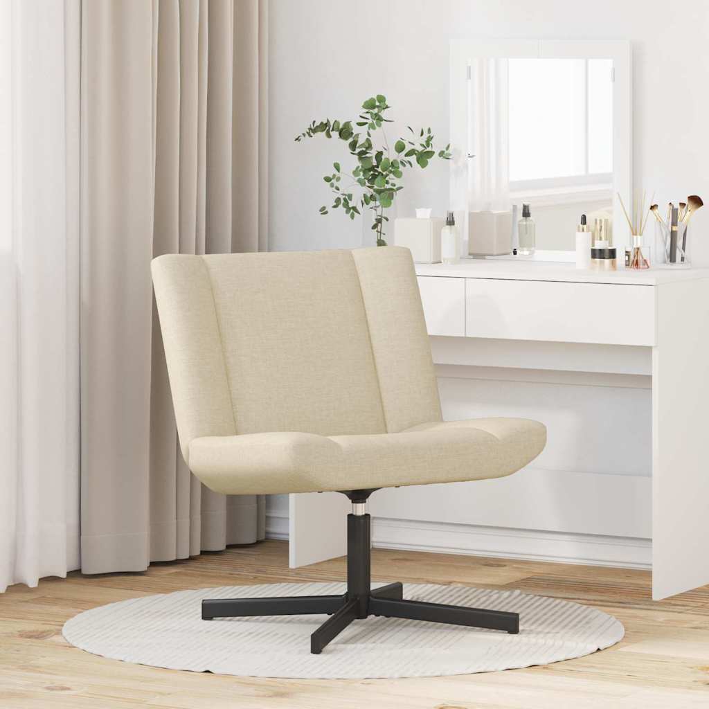 Drehstuhl Creme 63 x 75 x 76 cm Stoff