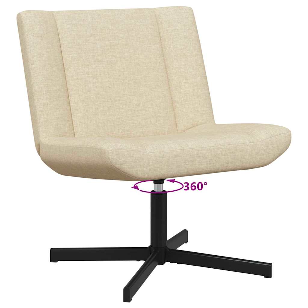 Drehstuhl Creme 63 x 75 x 76 cm Stoff