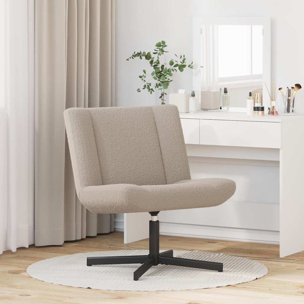 Drehstuhl Hellgrau 63 x 75 x 76 cm Stoff