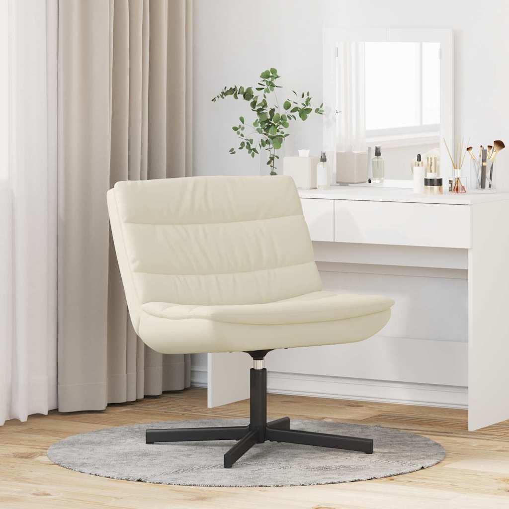 Drehstuhl Creme 63 x 75 x 76 cm Kunstleder