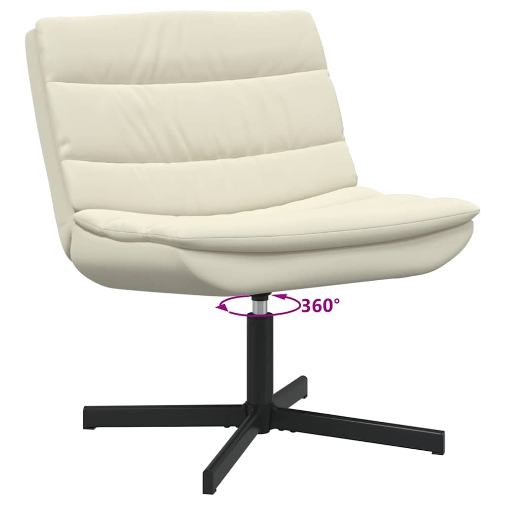 Drehstuhl Creme 63 x 75 x 76 cm Kunstleder