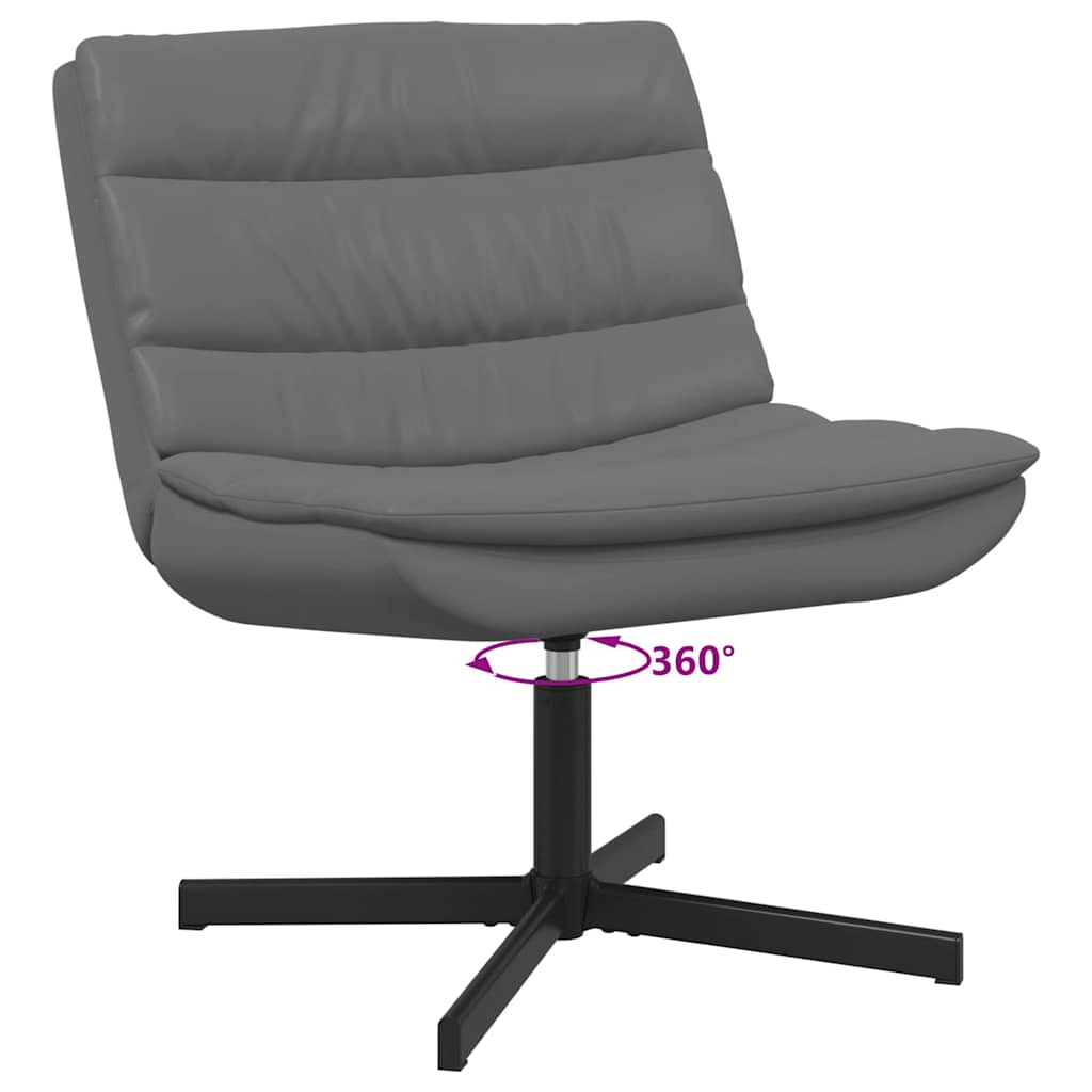 Drehstuhl Grau 63 x 75 x 76 cm Kunstleder