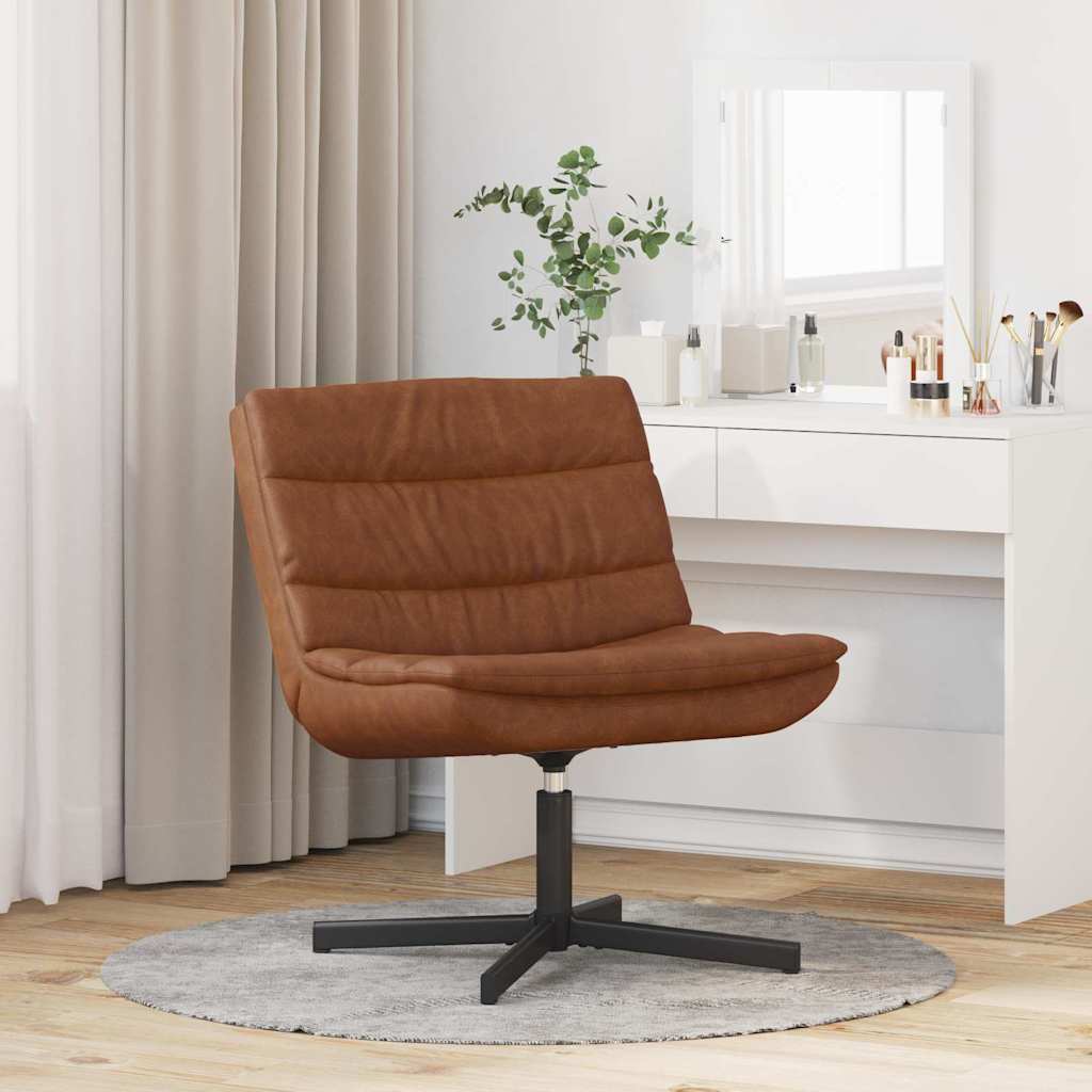 Drehstuhl Braun 63 x 75 x 76 cm Kunstleder