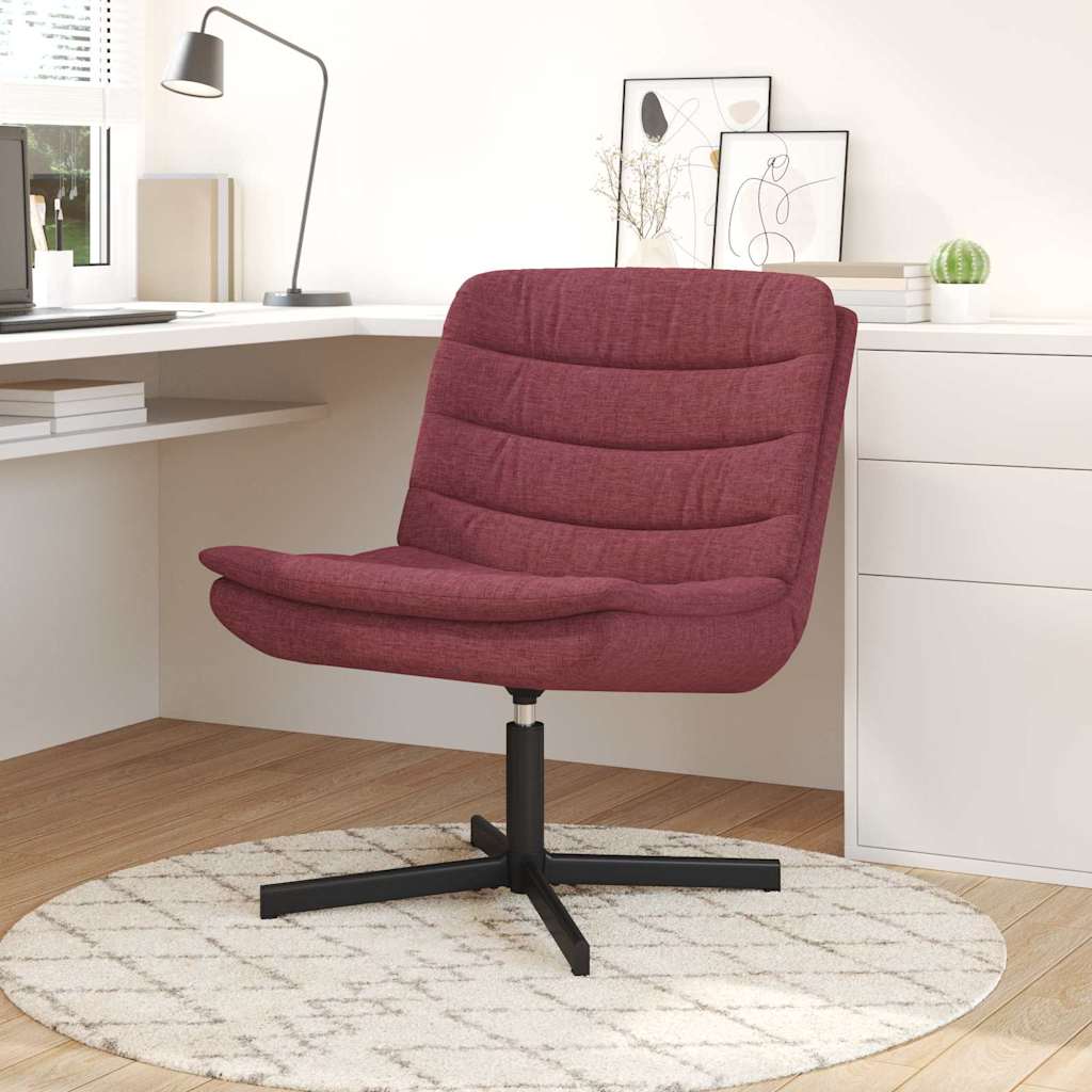 Drehstuhl Weinrot 63 x 75 x 76 cm Stoff